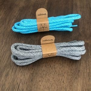 Two Pairs of NWT allbirds Shoelaces - Gray, Blue